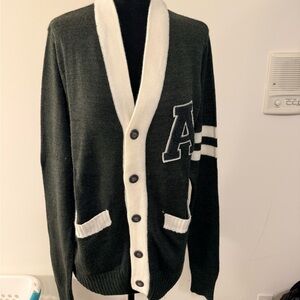 Vintage  Black and White Men's Cardigan